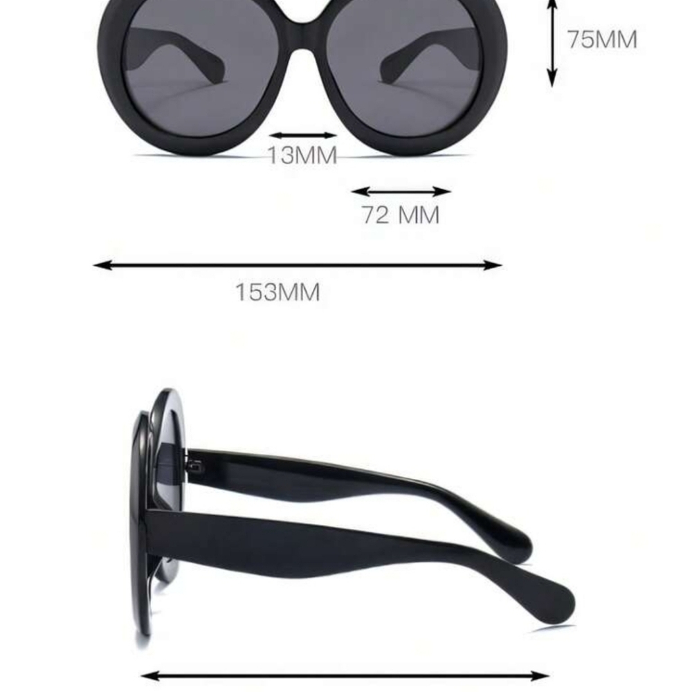 NEW Red Oversize Round Fashion Sunglasses - Picture 8 of 10